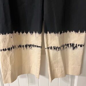 Anthropologie Black and cream pants